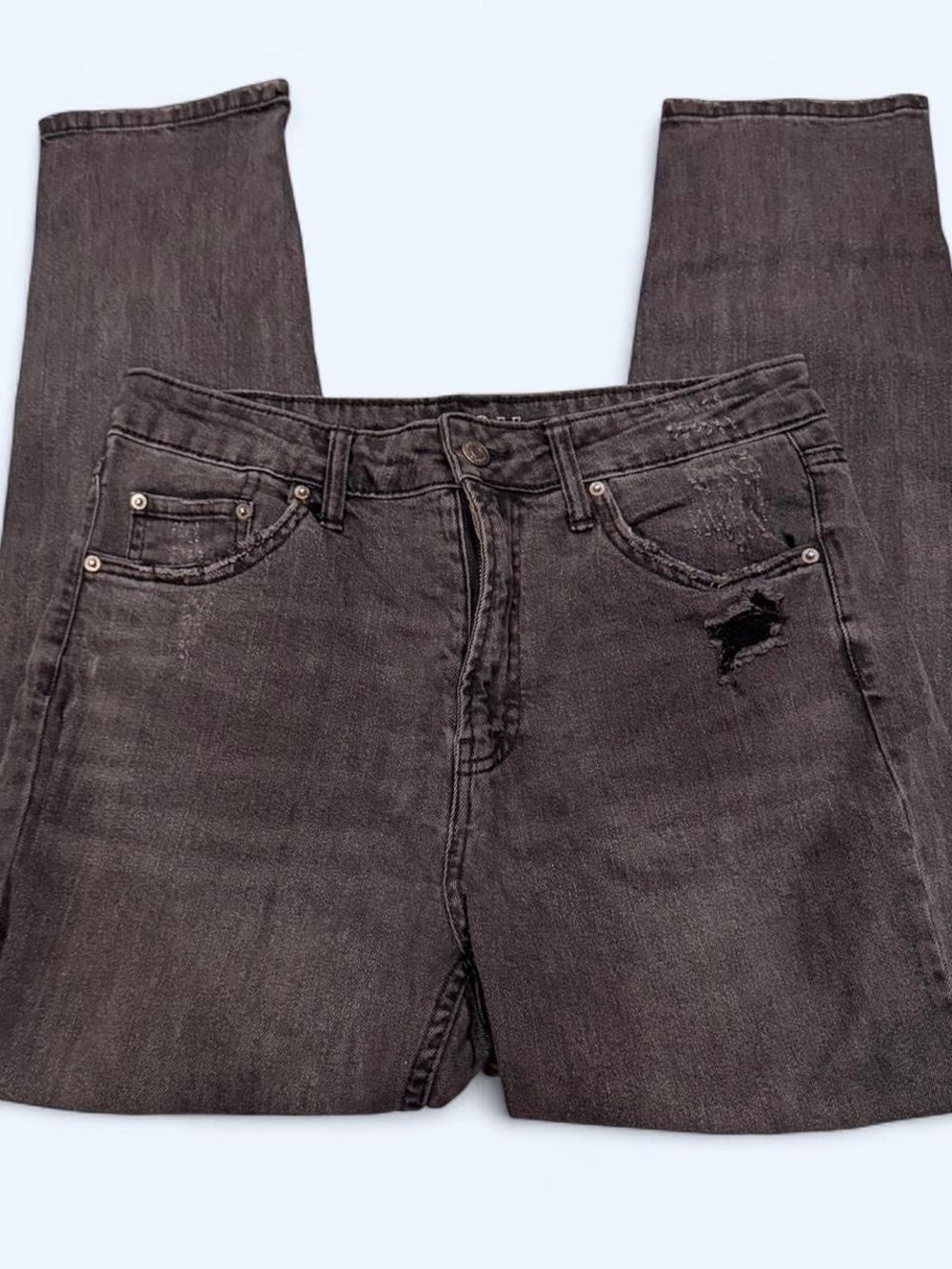 Juniors Black Ripped Skinny Jeans